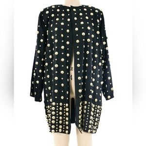 Chic Black Jacket with Gold Accents